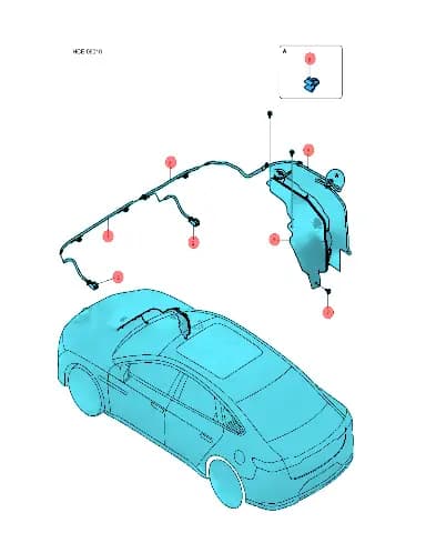 Магистраль переднего омывателя в сборе II BYD Han 12762903-00