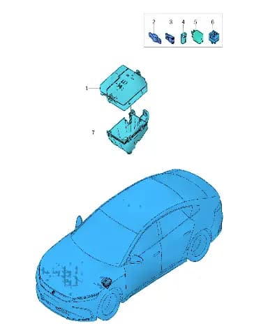 Корпус распределительного блока переднего отсека BYD Han 13160380-00