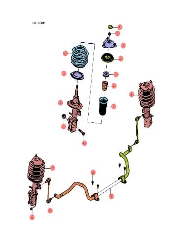 Левый передний электрический управление амортизатор в сборе BYD Han 13375978-00