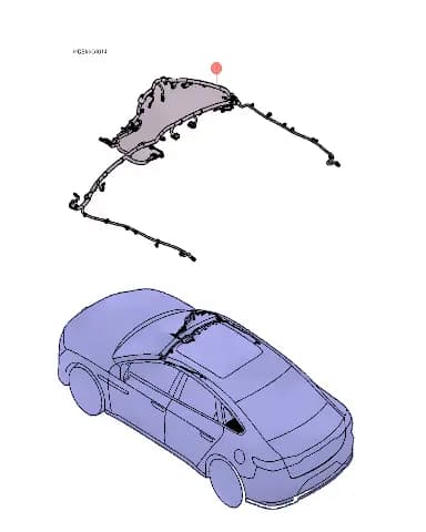 Крыша жгут проводки BYD Han 14326678-00