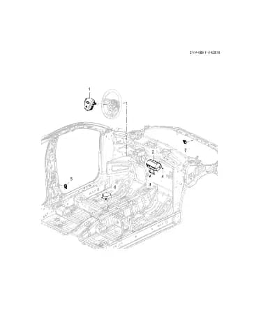 Модуль датчиков и диагностики подушки безопасности для Chevrolet Monza, 26337502