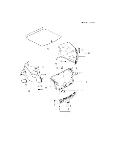 Боковое декоративное покрытие багажника для Chevrolet Monza, 26258084