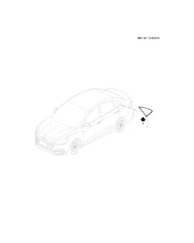 Треугольное окно для Chevrolet Monza, 90766647