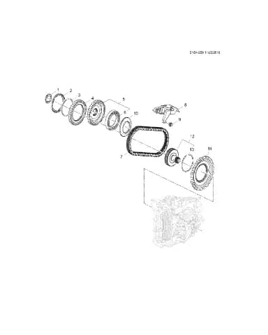 Ремонтный комплект уплотнений автоматической трансмиссии для Chevrolet Monza, 24042859