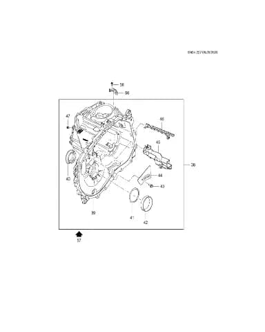 Корпус коробки передач для Chevrolet Monza, 24107720
