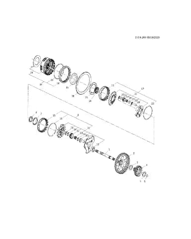 Реактивная солнечная шестерня (полный комплект) для Chevrolet Monza, 24251053