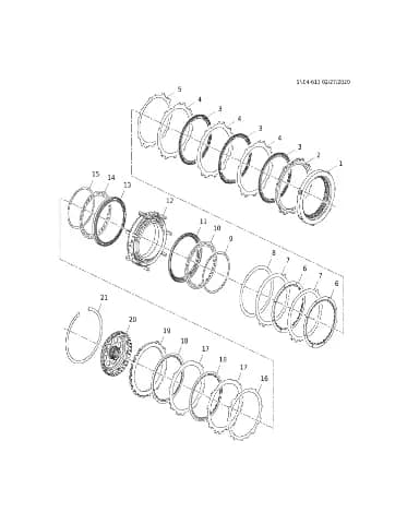 Фрикционная накладка пакета фрикционов 2-6 передач для Chevrolet Monza, 24273008