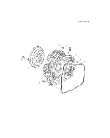 Компоненты ведущей звездочки трансмиссии (с цепью) (насос) для Chevrolet Monza, 24298676
