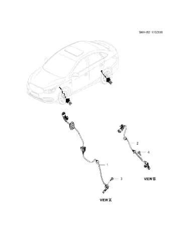 Датчик передней скорости колеса для Chevrolet Monza, 26237499