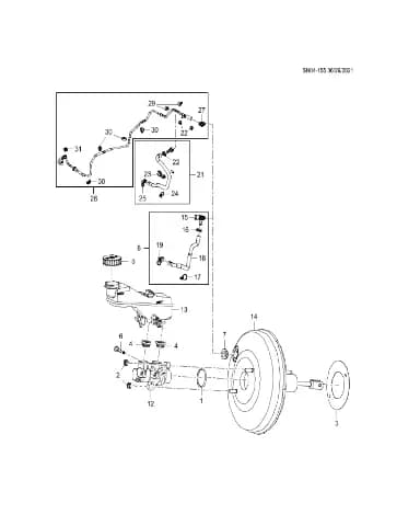 Зажим вакуумного шланга усилителя стояночного тормоза для Chevrolet Monza, 26681329