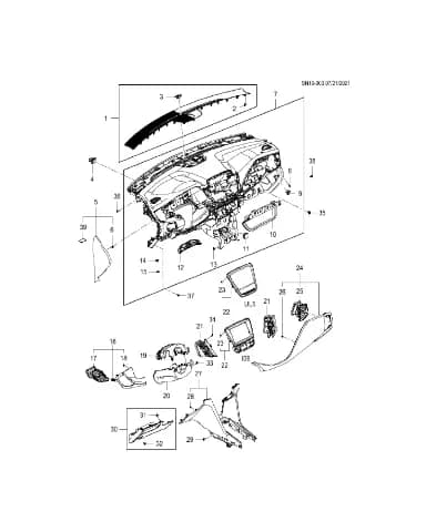 Декоративная защелка подстаканника передней напольной консоли для Chevrolet Monza, 11547710