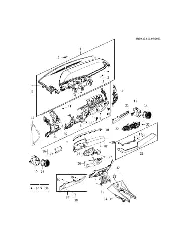 Кронштейн панели приборов для Chevrolet Monza, 26466808