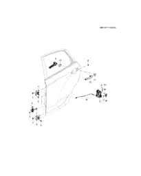 Кронштейн задней ручки двери для Chevrolet Monza, 90766902