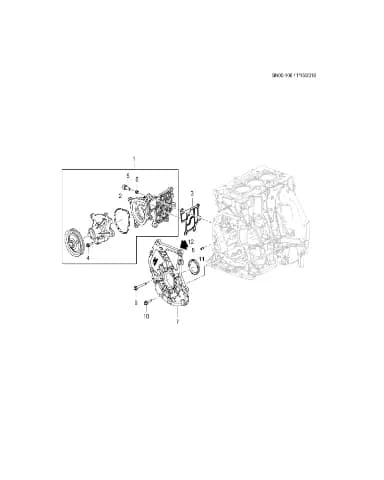 Передний сальник коленчатого вала для Chevrolet Monza, 24106521