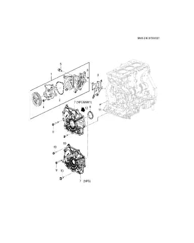 Прокладка корпуса насоса для Chevrolet Monza, 24107169