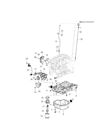 Сливная пробка масляного поддона для Chevrolet Monza, 24112201