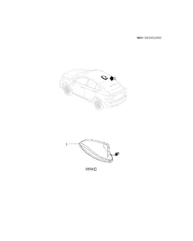 Высокочанечная антенна (акулий плавник AM/FM) для Chevrolet Monza, 26446256