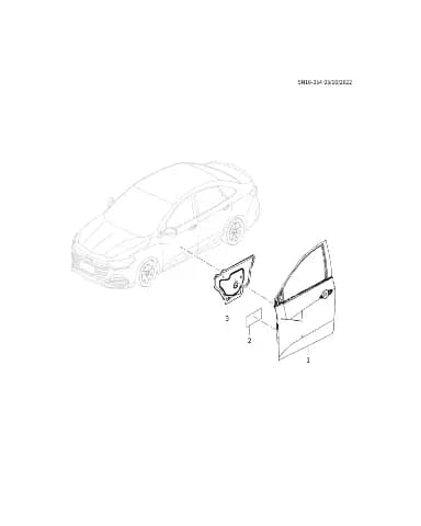 Звукоизоляция наружной боковой панели кузова (250*500 мм) для Chevrolet Monza, 90925522