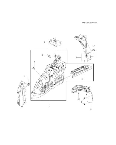 Внутренняя панель крышки заднего колеса для Chevrolet Monza, DY-26393765