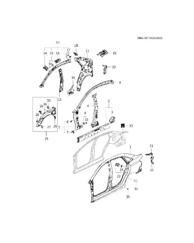 Кронштейн ручки кузова для Chevrolet Monza, DY-90799580