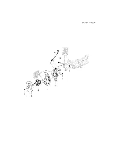 Гайка поворотного кулака задней подвески для Chevrolet Monza, 11546593