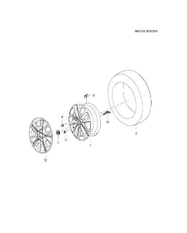 Грузик колеса (55г, стальной с зажимом) для Chevrolet Monza, 26679590