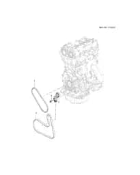 Приводной вспомогательный ремень для Chevrolet Monza, 24106904