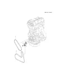 Ремень генератора и компрессора кондиционера для Chevrolet Monza, 24119892