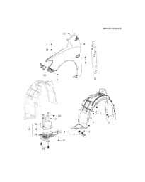 Передняя облицовка колесной арки для Chevrolet Monza, 26230268