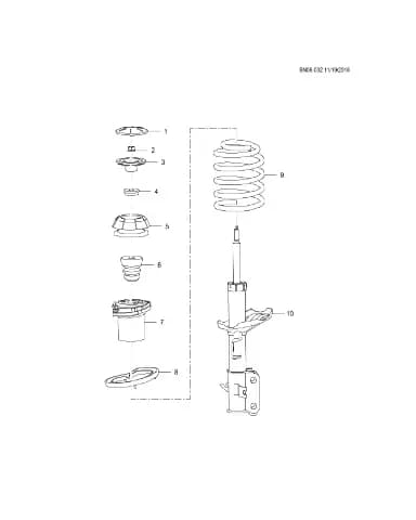 Передняя пружина подвески для Chevrolet Monza, 26258420