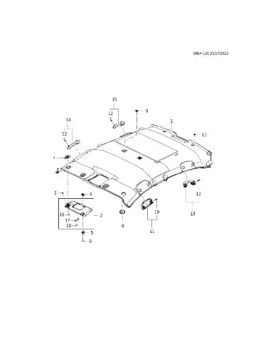 Лампочка зеркала с подсветкой солнцезащитного козырька для Chevrolet Monza, 26245753