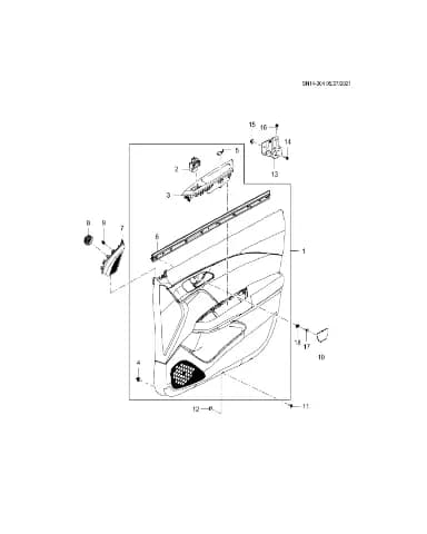 Рамка внутренней ручки передней боковой двери для Chevrolet Monza, 26254353
