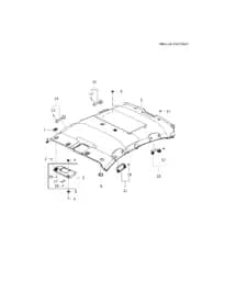 Декоративная панель в сборе потолочной обивки для Chevrolet Monza, 26299230