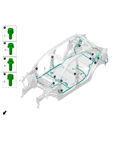 Болт с шестигранной головкой, пружинной и плоской шайбой в сборе для Leapmotor C11, Q146B0820T1F70-5