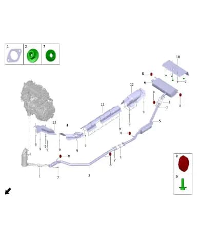 Передний глушитель в сборе для Leapmotor C11, 7302100-CJ02