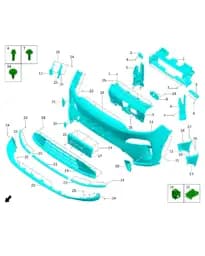 Левая нижняя пластина-направитель воздуха радиатора для Leapmotor C11, 5110701-LD01