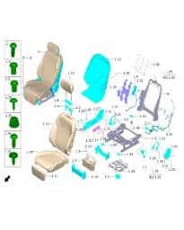 Рама передней правой подушки сиденья в сборе для Leapmotor C11, 5820130-LC21