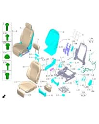 Жгут в сборе подушки переднего правого сиденья для Leapmotor C11, 5820842-LD21