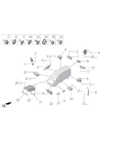 Болт с шестигранной головкой и плоской шайбой в сборе для Lixiang MEGA 2024, Q140B0612F70LS