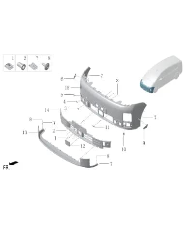 Монтажный кронштейн переднего радара защиты для Lixiang MEGA 2024, W01-28030036