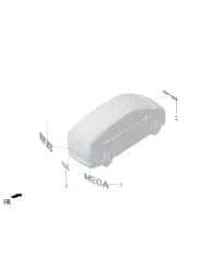 Логотип в сборе для Lixiang MEGA 2024, W01-82090017
