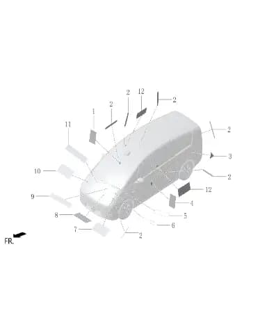 Идентификационная табличка тормозной жидкости для Lixiang MEGA 2024, W01-50210013