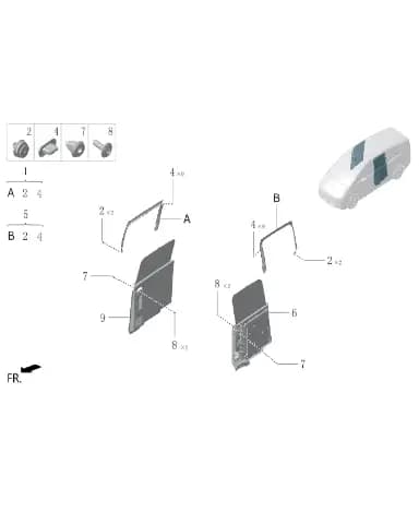 Пластиковая клипса для Lixiang MEGA 2024, W01-50120072