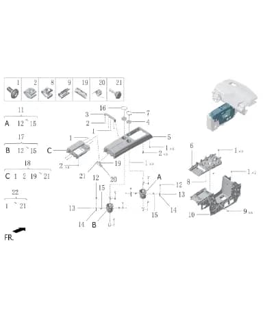 Металлическая клипса для Lixiang MEGA 2024, X01-89680204