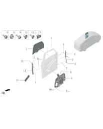 Бутиловая резиновая демпфирующая прокладка для Lixiang MEGA 2024, M01-51050020