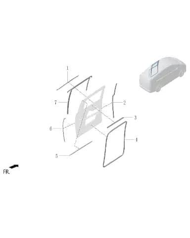 Уплотнительная накладка левой сдвижной двери для Lixiang MEGA 2024, W01-62070001