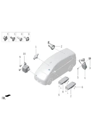 Саморез с шестигранной головкой и буртиком для Lixiang MEGA 2024, M01-89275016