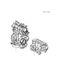 Бензиновый двигатель в сборе (короткий блок) для Chevrolet Monza, 24112923
