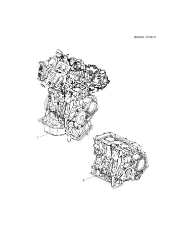 Бензиновый двигатель (короткий блок цилиндров) для Chevrolet Monza, 93737473