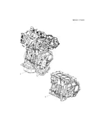 Бензиновый двигатель (короткий блок цилиндров) для Chevrolet Monza, 93737473
